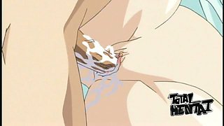 Amazing pink haired and big eyed animated slut is good for titjob