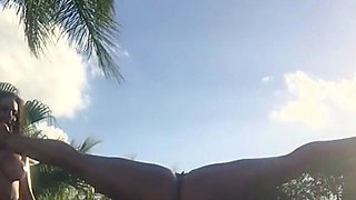 Hot sexy lesbian babes outdoor fuck