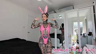 Pink Leather Micro Bikini and Bunny Ears Try on Haul Melody Radford Onlyfans
