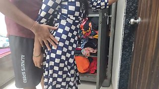 Indian maid gets her big ass fucked from behind after sucking cock - homemade desi bhabhi creampie