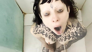 Tattooed Slut Never Stops Halfway Every Drop, Every Time, All the Piss