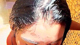 We Shared a Shower with a Beautiful Influencer on the Beaches of San Andres Colombia, Amateur Porn Without a Condom