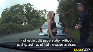 Fake Cop - Truck Stop Temptation: Slutty Cutie Fucked Hard in the Police Car with Deep Throat Action