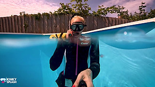 Secret Underwater Kink Session in My Pool Hiding From Neighbours