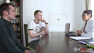 Aged Love- Hot Interview In The Office