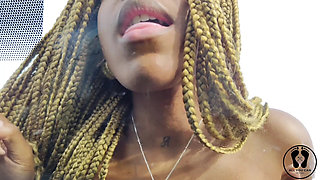 Car Fetish Outdoor Spitting Tits Glasschord Pee on a Car.