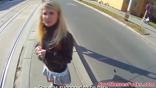 Real Amateur Euro Babe Loves Public Sex
