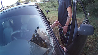 I Brought My Friend to the Park and Gave Her to Suck My Dick