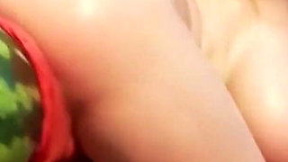 Old Granny Bound with Huge Watermelon in Ass - Hurt & Orgasm