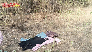 Hot Indian Maid With Big Ass Gets Fucked in Threesome Public Sex