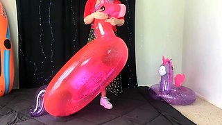 Blonde European Pamela Blond jerking off a Huge Dick