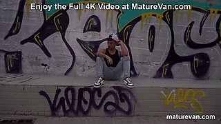 Trashy Mature Ann Bazuka Having Sex On MatureVan