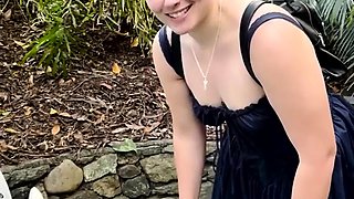 Outdoor handjob on beach with cumshot