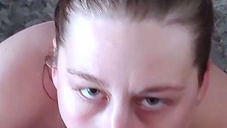 Czech amateur blowjob and fucking POV in public