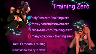 Training Zero Femdom First Time on the Fucking Machine! Wet Pussy Real Orgasms