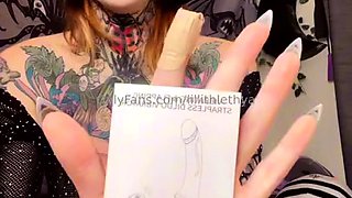 Redheaded amateur MILF with a sex toy on webcam show