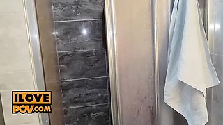 Petite Brunette Ghomestory Needs Cock Before Exam - POV Blowjob & Hardcore Fuck