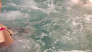 Outdoor Hot Tub Threesome