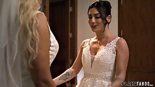 Vince Karter Pounds Big-Tits MILF Brenda Trindade and Lani Rails After Deep-Throat Wedding