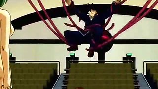 Passionate hentai girl getting tied up with tentacles and