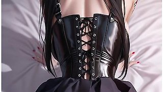 Hentai Anime In Goth Slut In Black Corset & Fishnets Gets Futa Pounded Doggystyle Then Deepthroats Huge Futanari Cock Pov