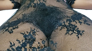 Hot MILF close up pussy under lingerie XXX Amateur