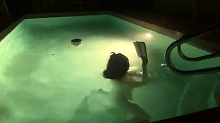 Blonde amateur enjoys the feeling of masturbating outdoors
