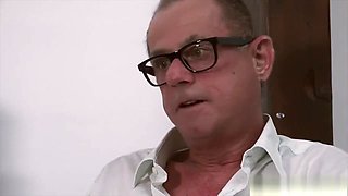 Hot Innocent Teen Gives Grandpa Rimjob and Rides His Cock Hard