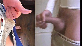 JV Football Stud pulls undies down to let his large dong out
