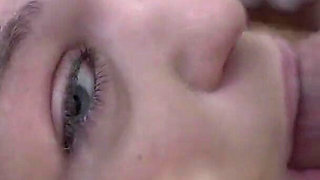 Spinner Anastasia Rose swallows cum licks ass