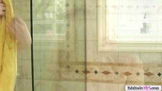 Lesbian athlete pussy licking reporter