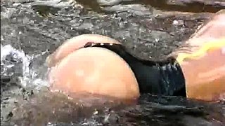 Outdoor bdsm punishment in te snow