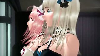 Bukkake teen in 3d hentai dp fuck