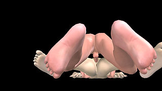Animated 3D Porn - Asian Man Fucking Beautiful Girl in Missionary Pussy & Ass Creampie