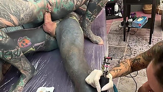 Tattooed Girl Gets Her Titties Inked Then Rides Cock & Takes Anal