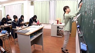 Horny Japanese schoolgirls sucking and fucking mystery cocks