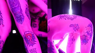 Tight sweet clit and ass solo toy fun