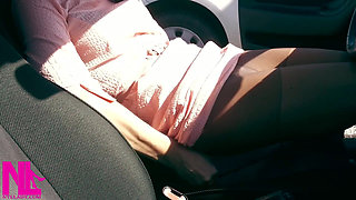 Changing Torn Pantyhose for Black Stockings
