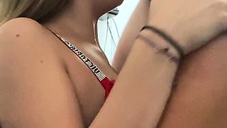 Amateur redhead girlfriend blowjob and anal with creampie