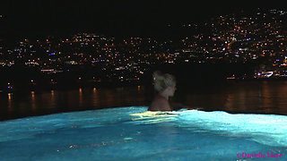 Couple Go for Late Skinny Dip Fondle
