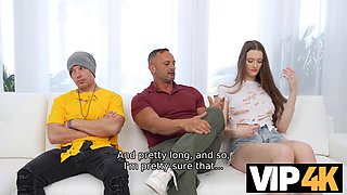 Passionate 18-year-old with long hair cheats on her boyfriend with a stranger in VIP4K video