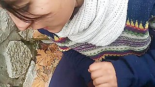Risky Blowjob In The Street Public Park