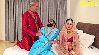 Hot Indian Bahu Fucked Rough by Old Father in Law Desi Sex