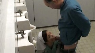 Asian doll is cleaning the wrong public