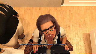 Grandma's House - Gameplay - Roleplay - College Uniform Cosplay - Stepmom and Stepdaughter Try to Please College Professor