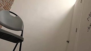 Brooke Wylde plays with two black cock in a gloryhole