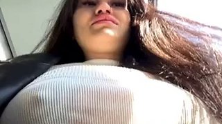 Another show on a public bus with a perverted wet bunny