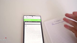 Blonde home teacher gets a nice student cock - POV