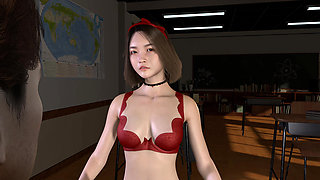 Sucking cock and ejaculating on Japanese girl's face is extremely enjoyable