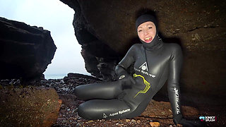 Lucy's Public Wetsuit Edging JOI & Risky Climax